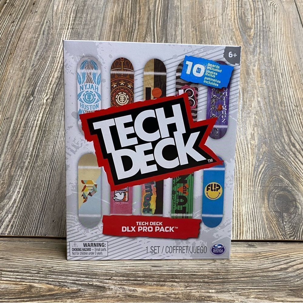 SOLD Tech Deck DLX Pro Pack 10 Boards Skateboards Fingerboards Age 6+ Spin - Picture 1 of 6